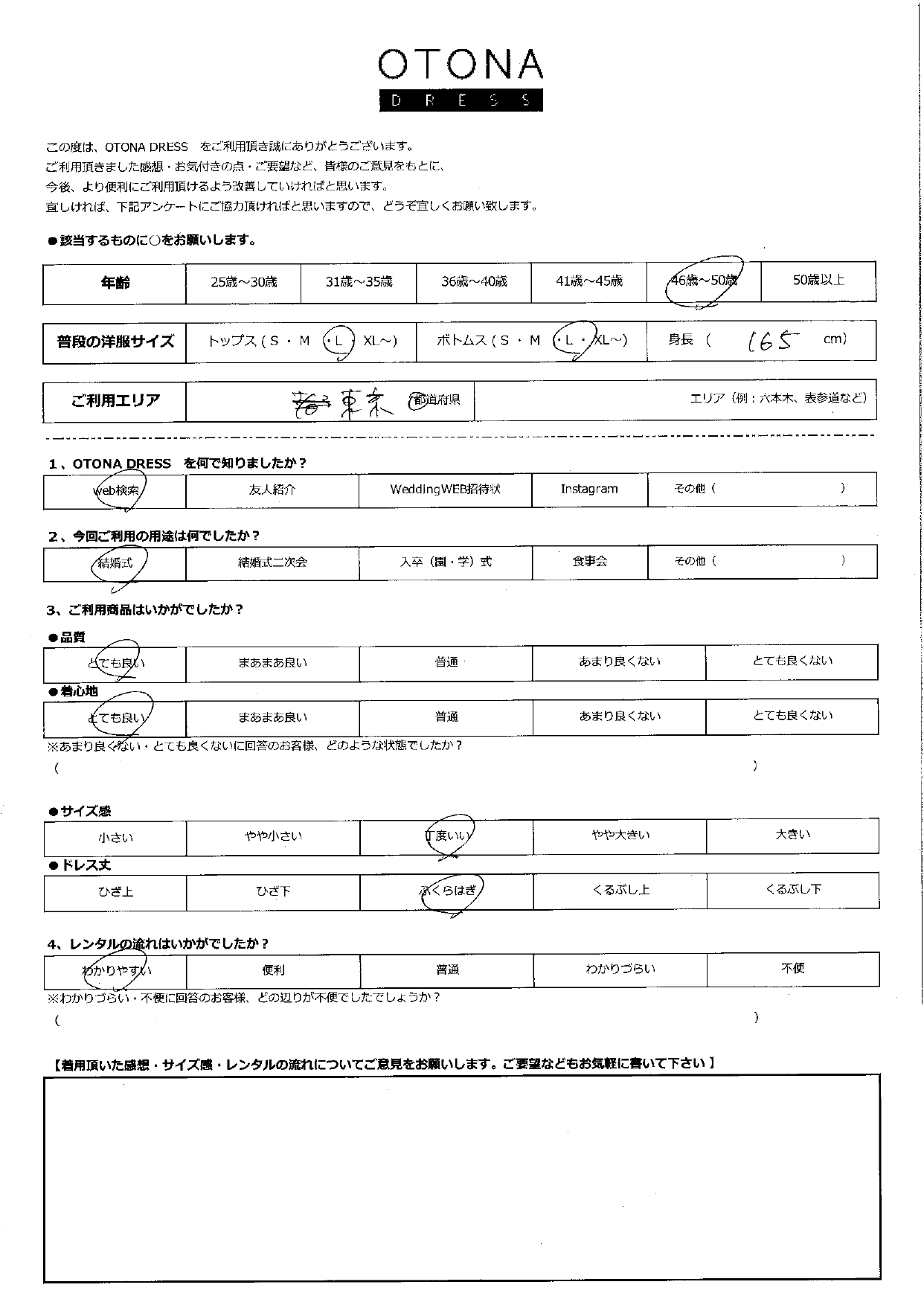 2/5結婚式ご利用　東京エリア