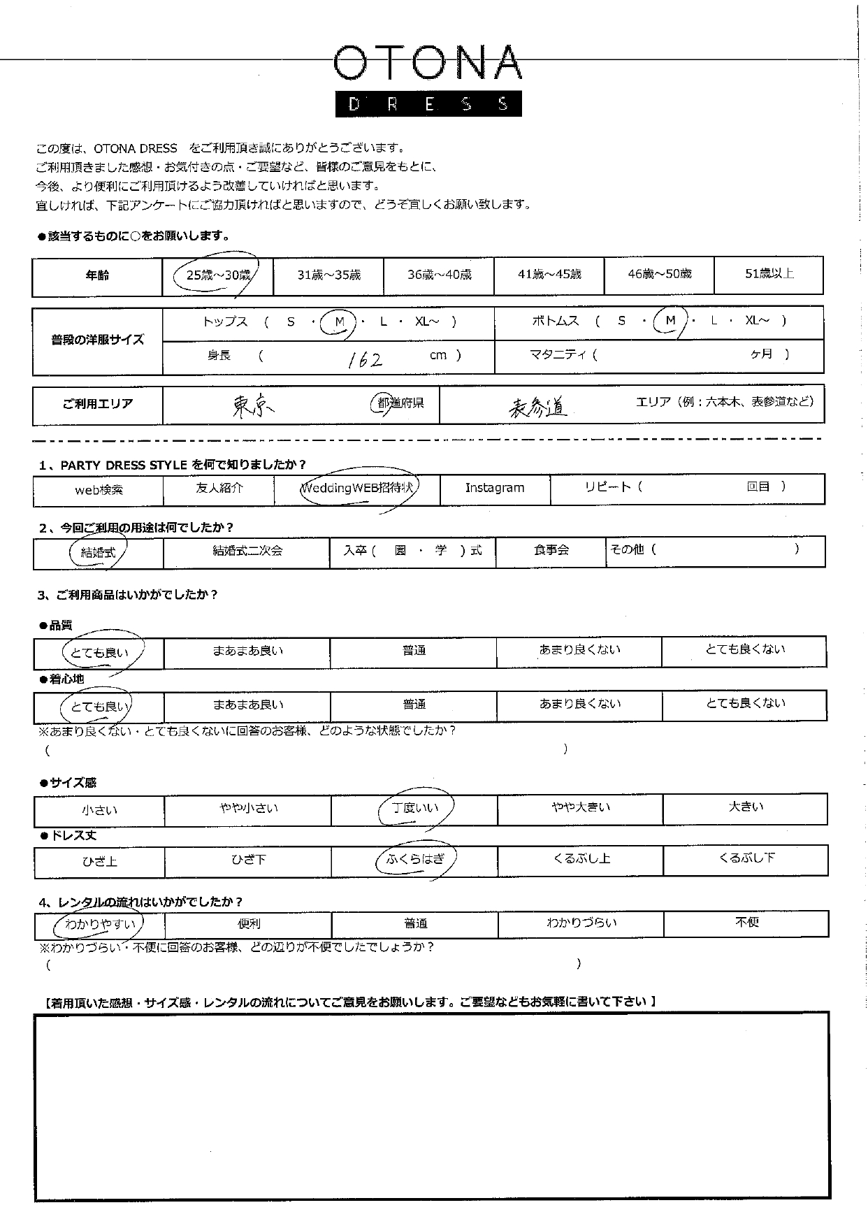 8月13日　結婚式ご利用　東京・表参道エリア