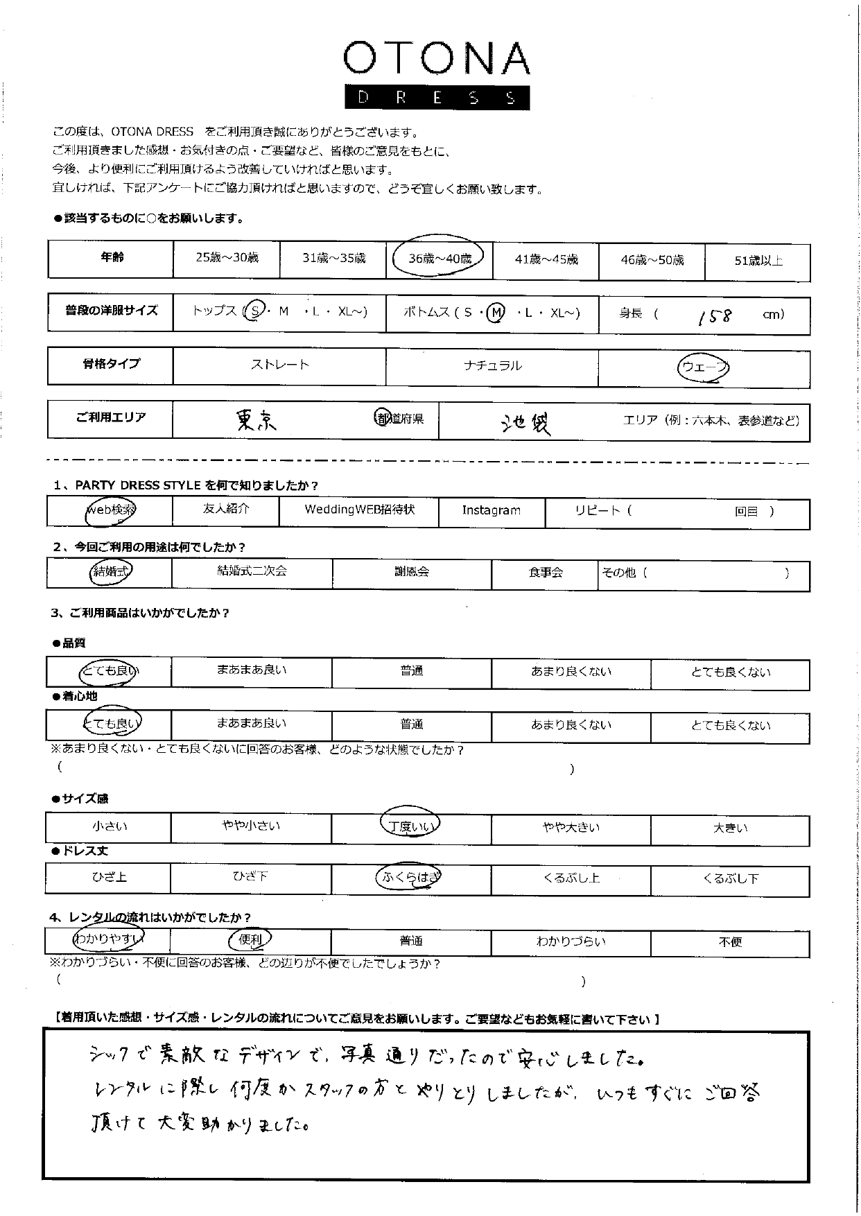 5月3日　結婚式ご利用　東京・池袋エリア