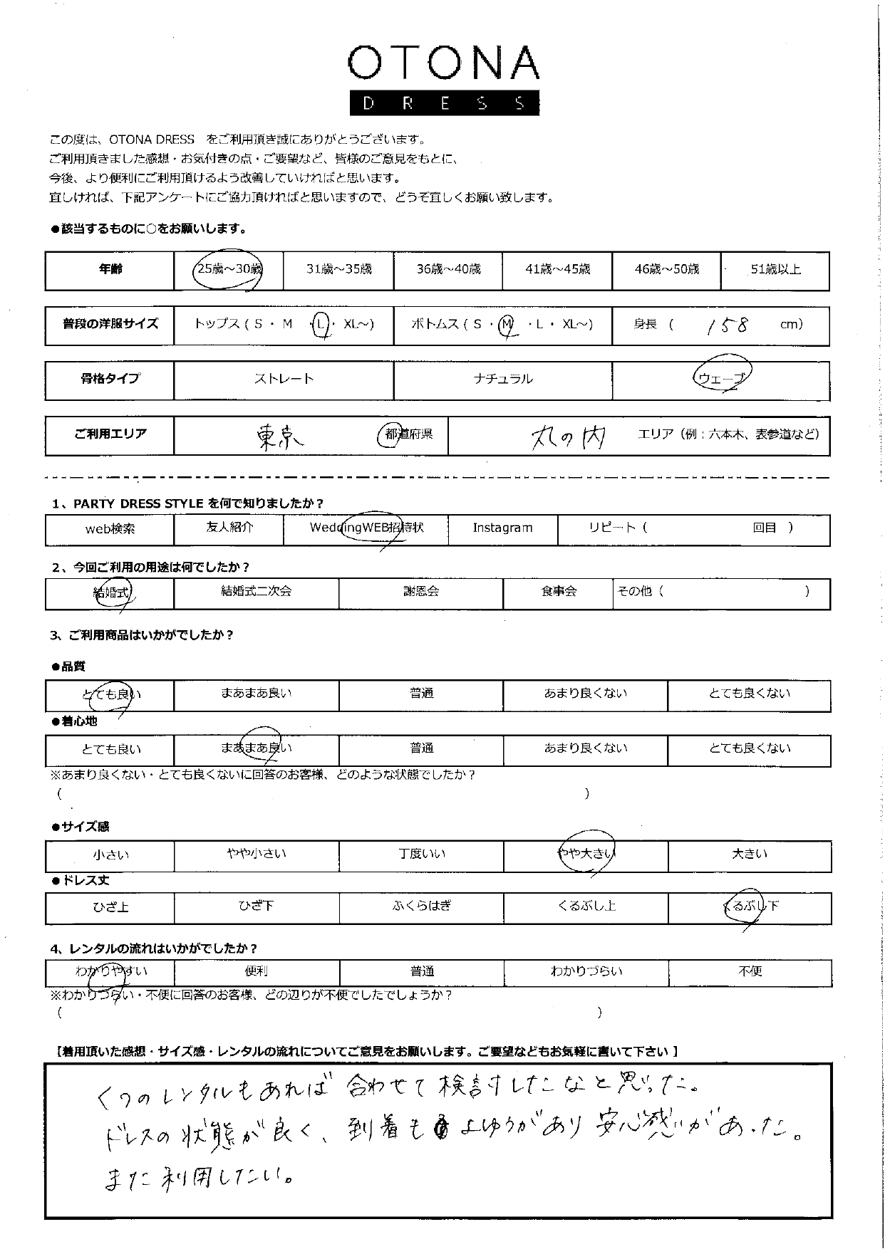 5月25日　結婚式ご利用　東京・丸の内エリア