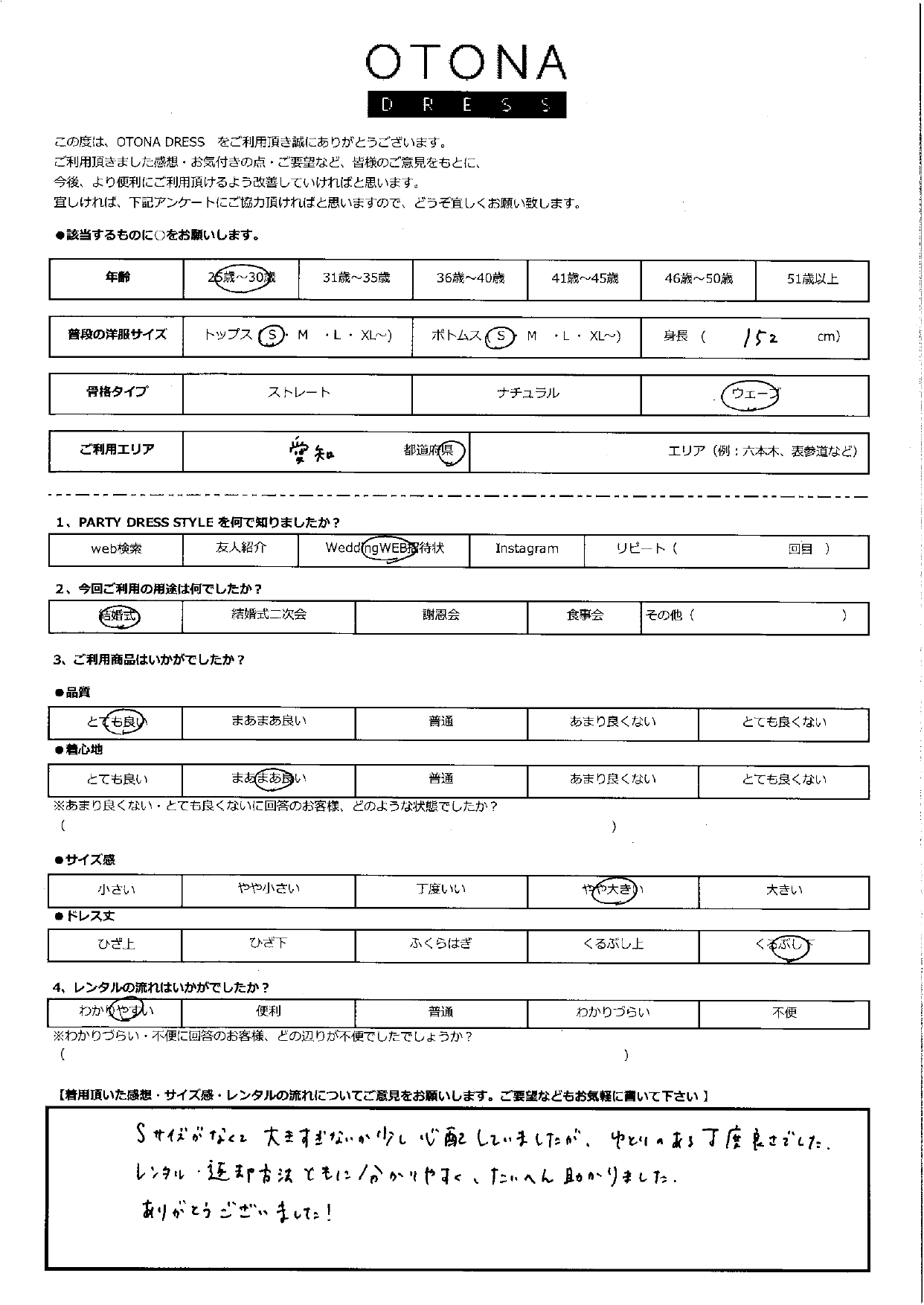 7月6日　結婚式ご利用　愛知エリア