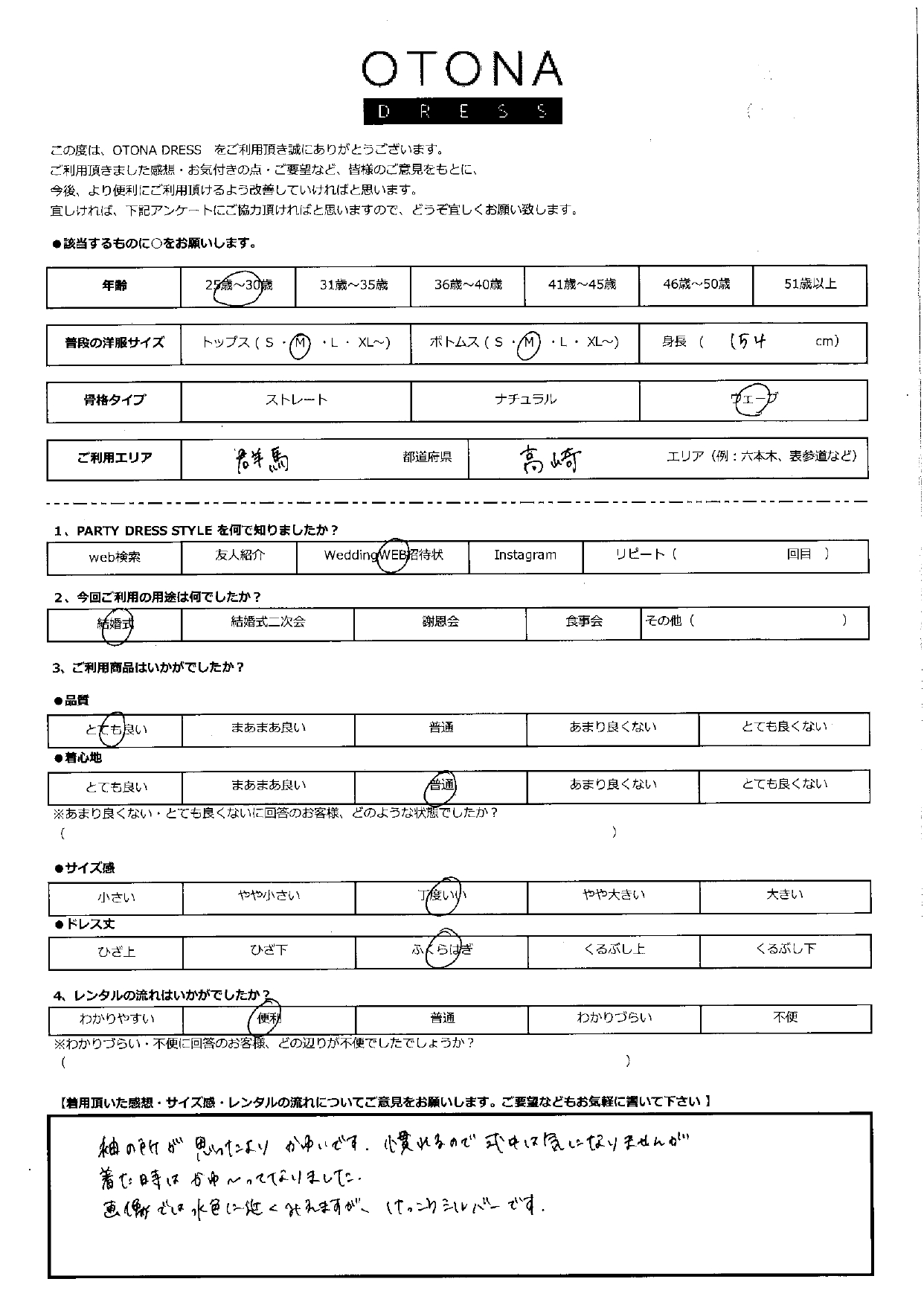 7月14日　結婚式ご利用　群馬・高崎エリア