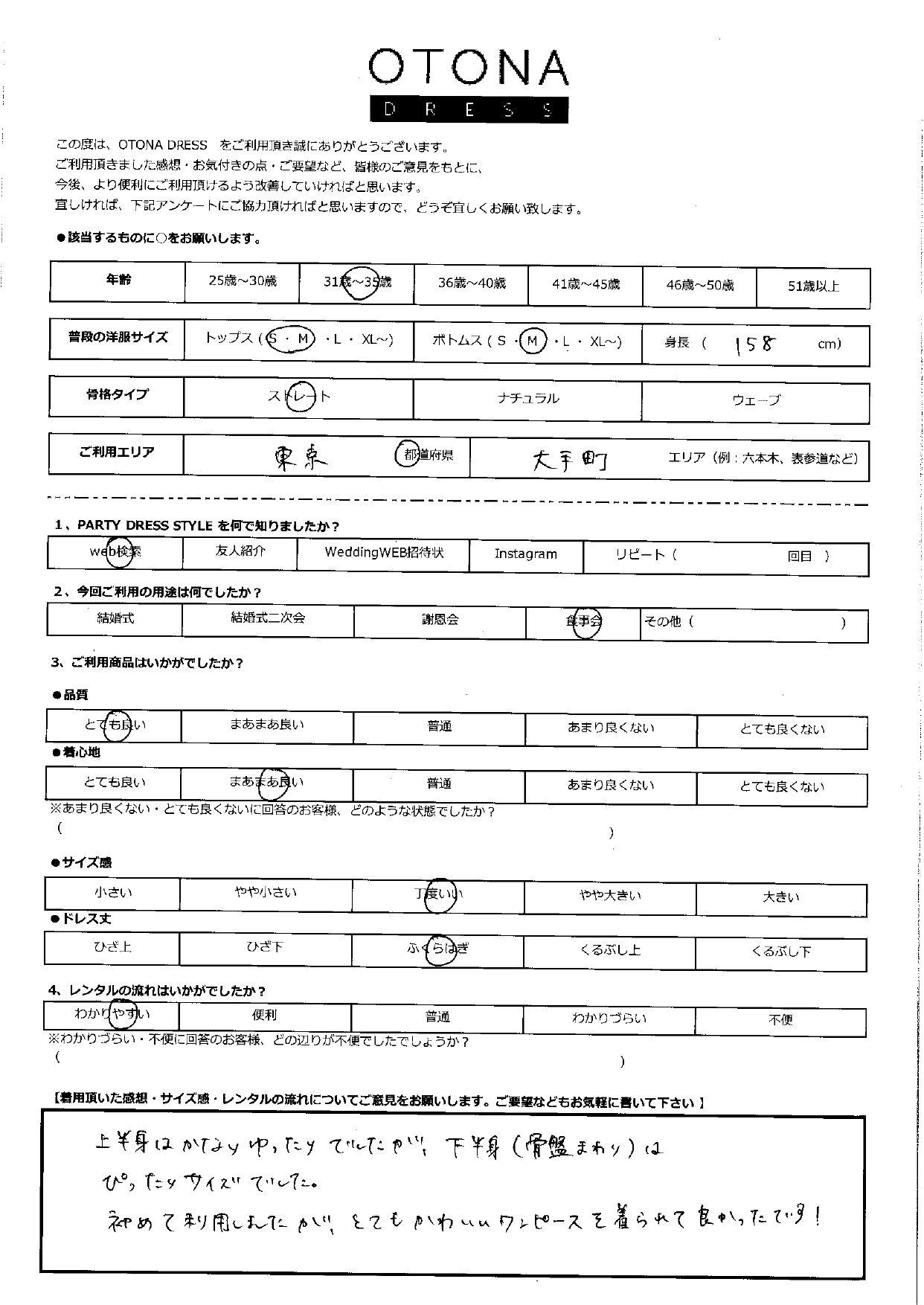 8月12日　食事会ご利用　東京・大手町エリア