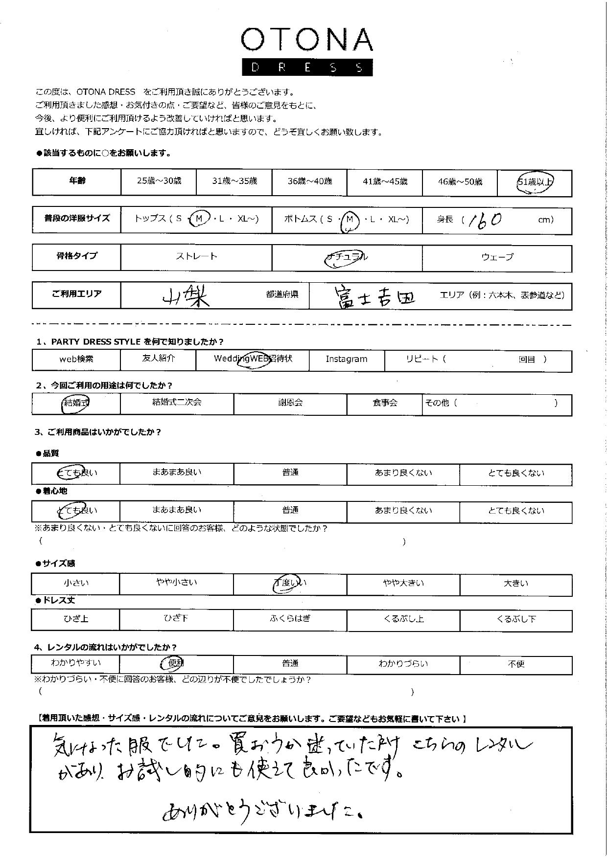 9月28日　結婚式ご利用　山梨エリア