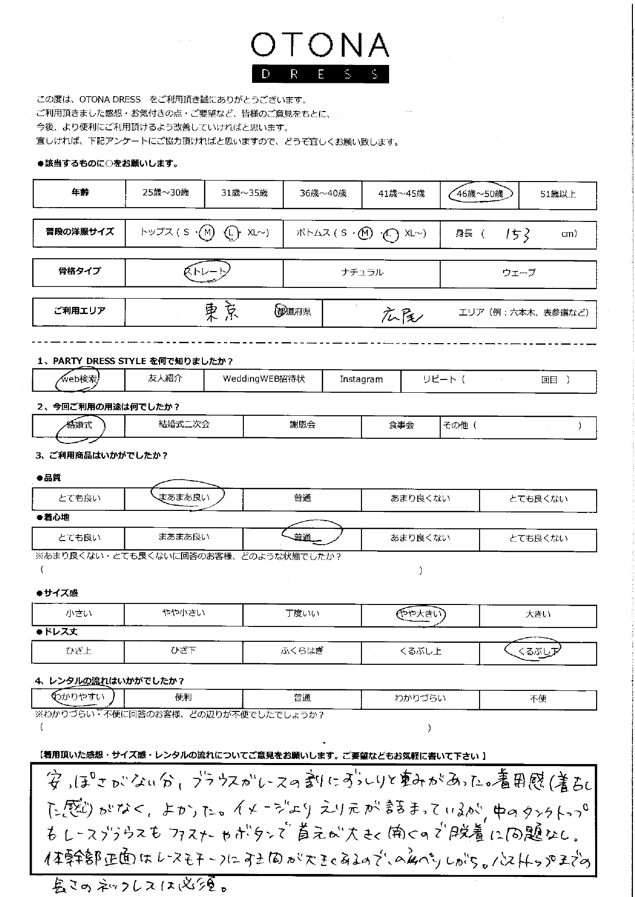 10月12日　結婚式ご利用　東京・広尾エリア