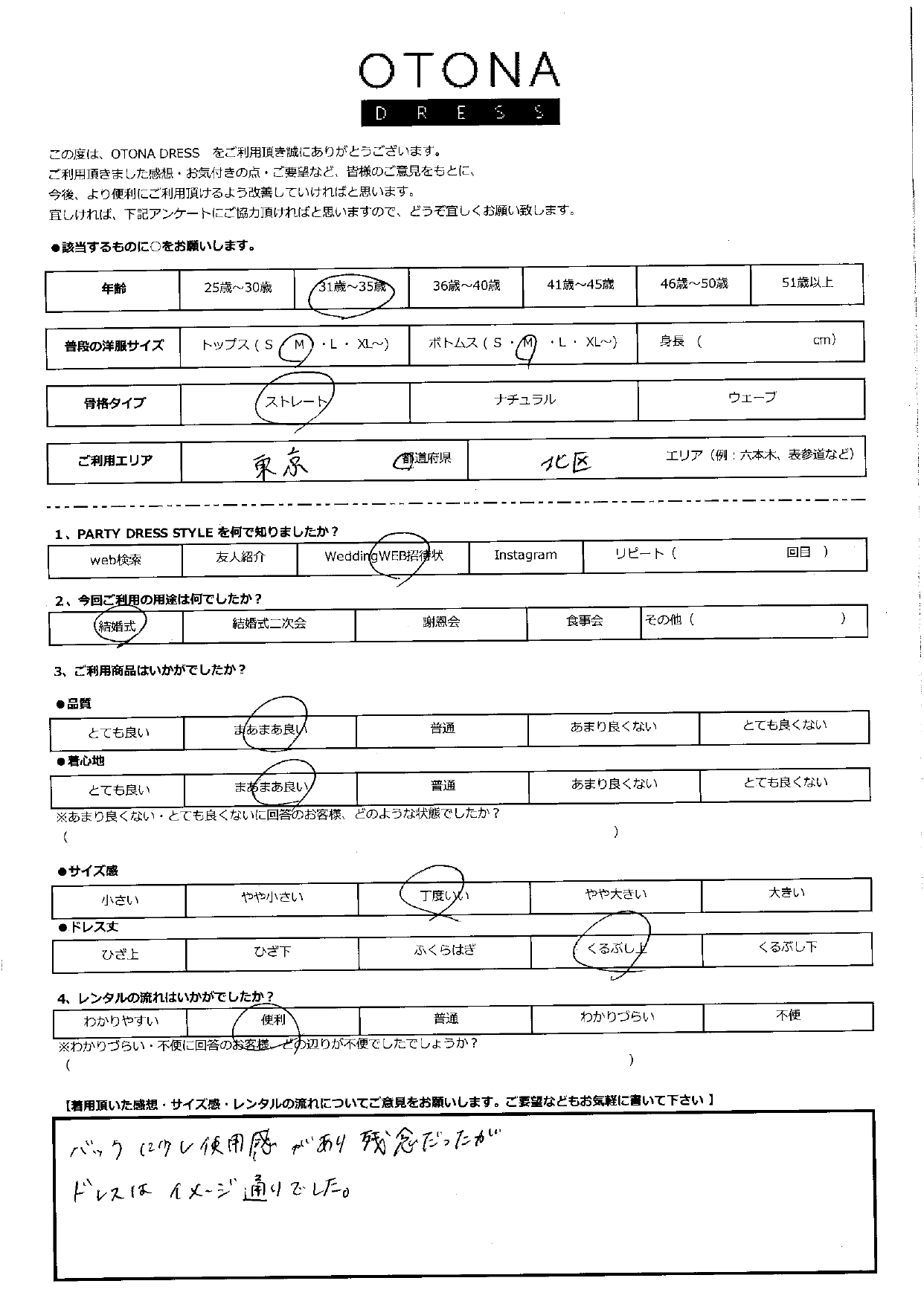 10月14日　結婚式ご利用　東京・北区エリア