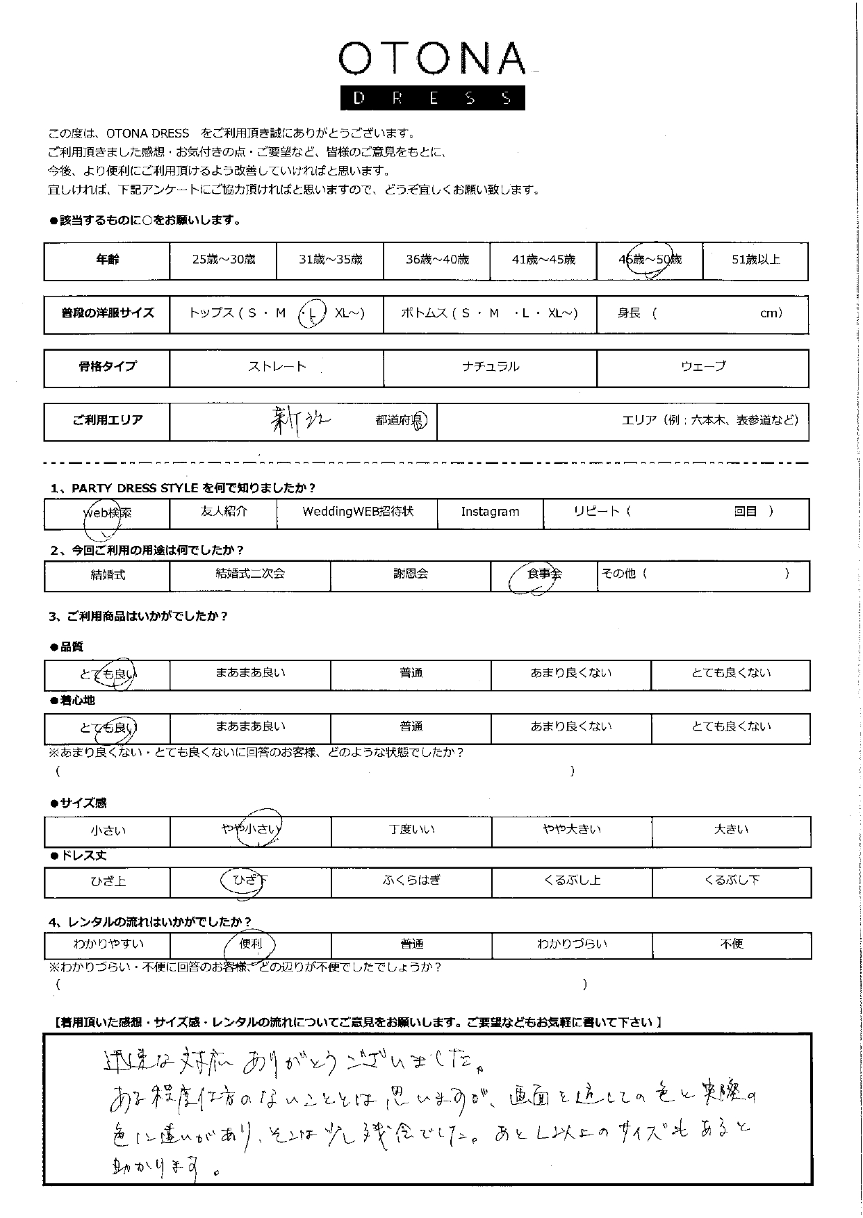 11月9日 食事会ご利用 新潟エリア