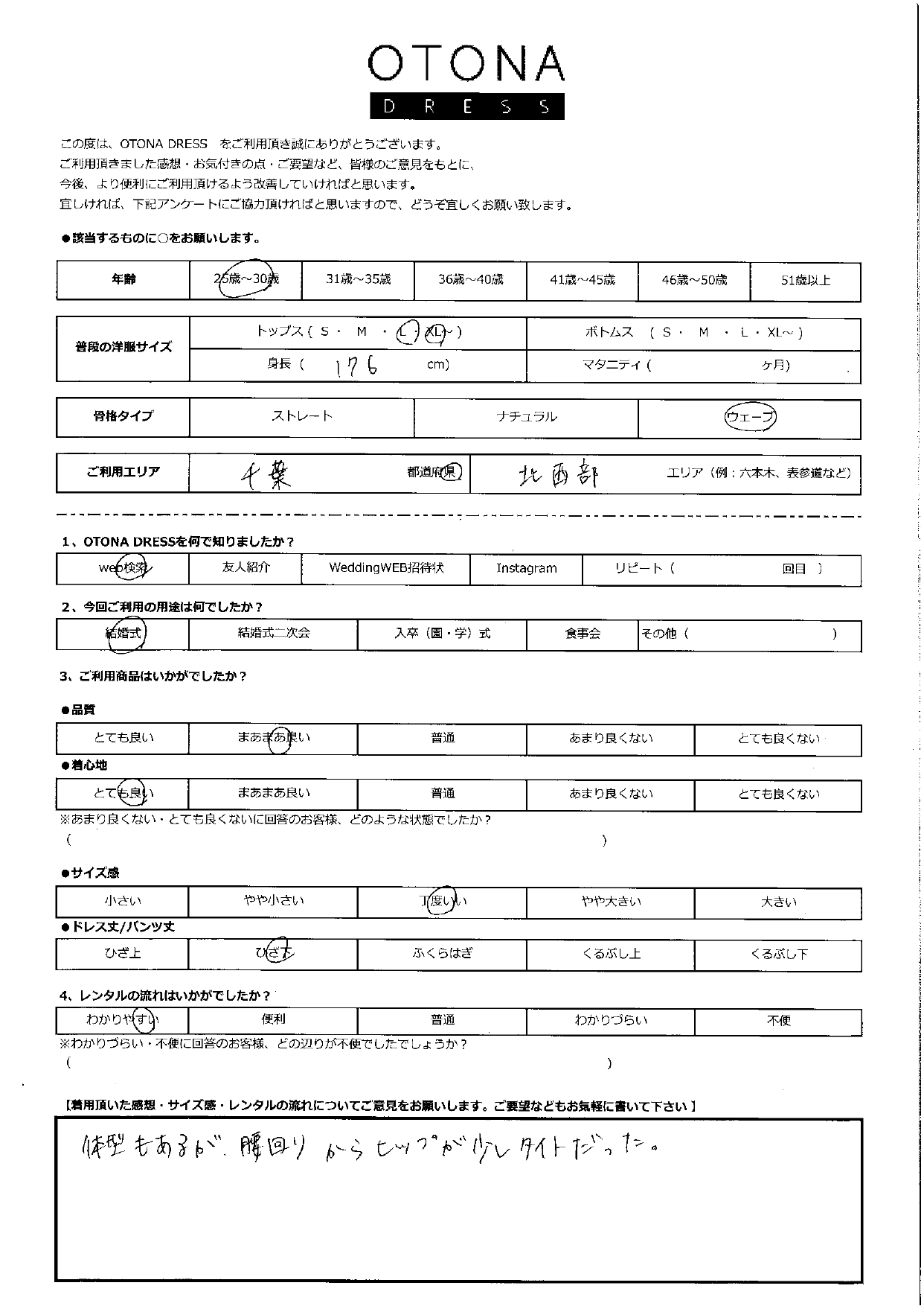 11月17日　結婚式ご利用　千葉・北西部エリア