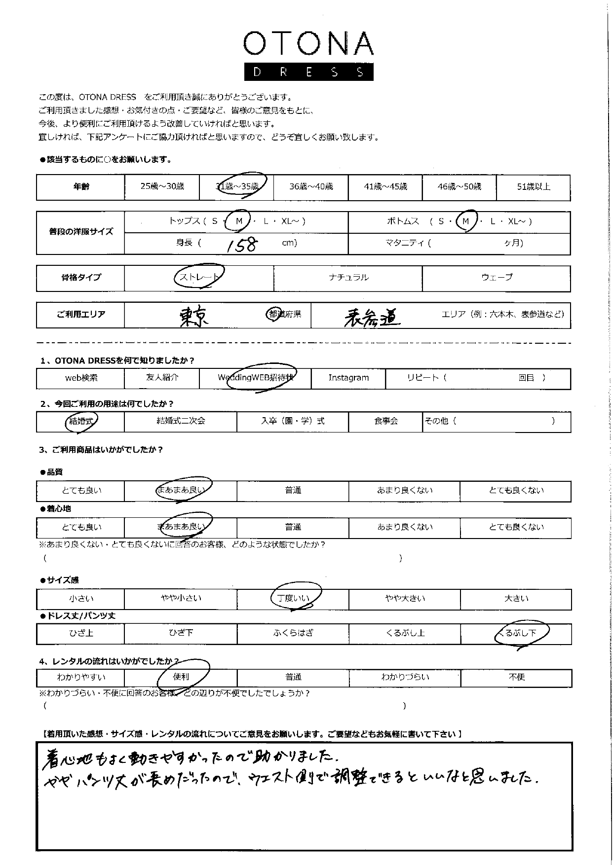 12月7日　結婚式ご利用　東京・表参道エリア