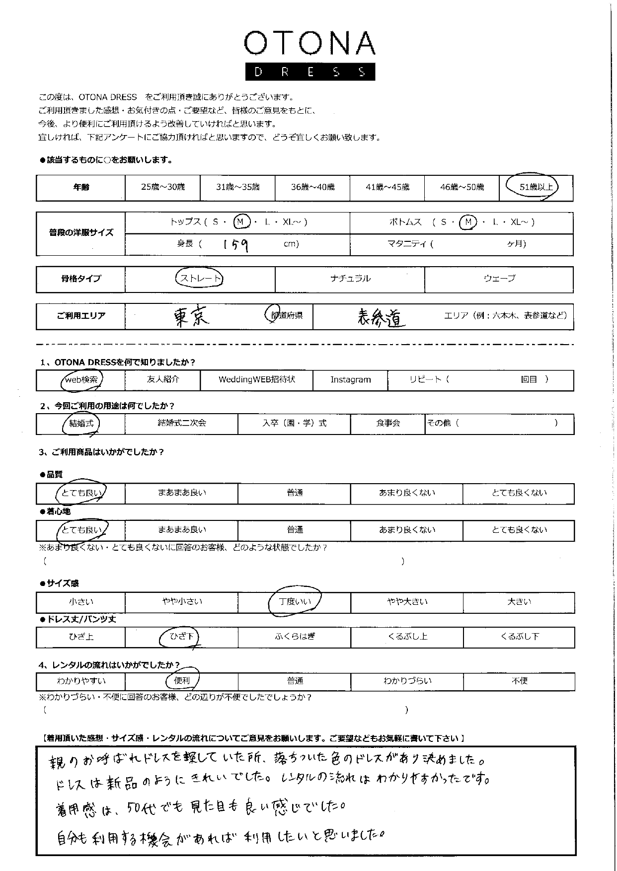 12月7日 結婚式ご利用 東京・表参道エリア