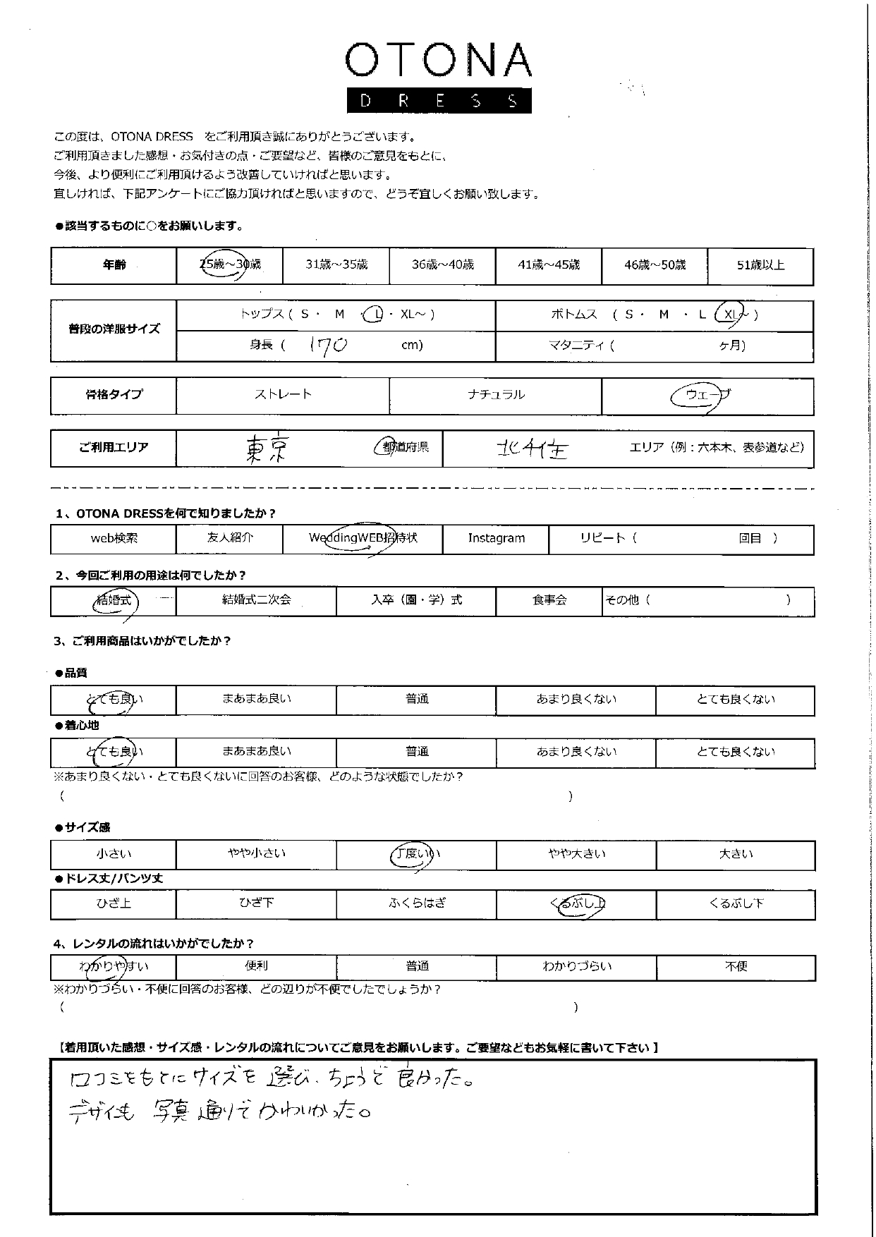 12月8日 結婚式ご利用 東京・北千住エリア