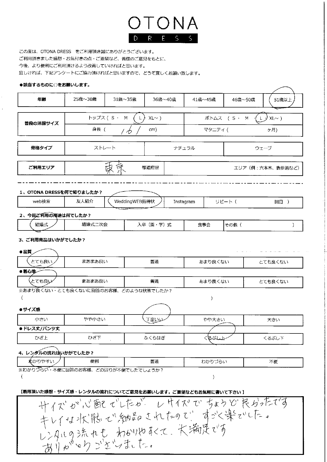 12月14日　結婚式ご利用　東京エリア