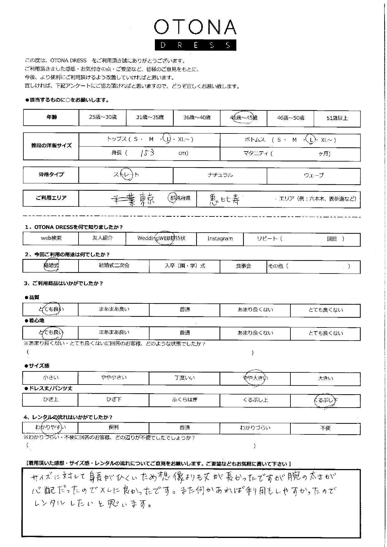 １月11日　結婚式ご利用　東京・恵比寿エリア