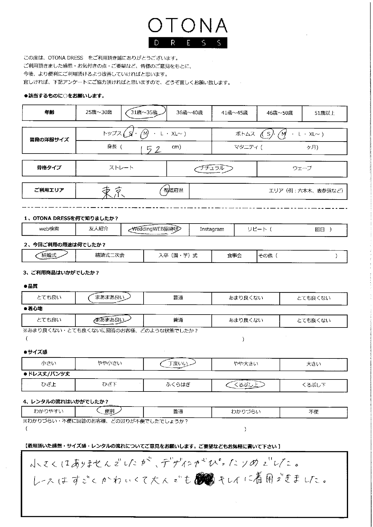 1月12日　結婚式ご利用　東京エリア