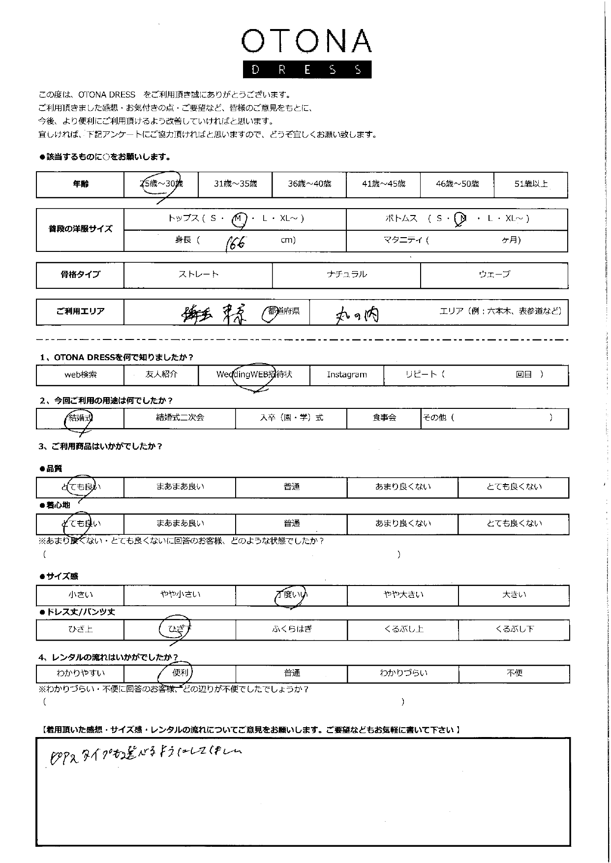 1月25日　結婚式ご利用　東京・丸の内エリア