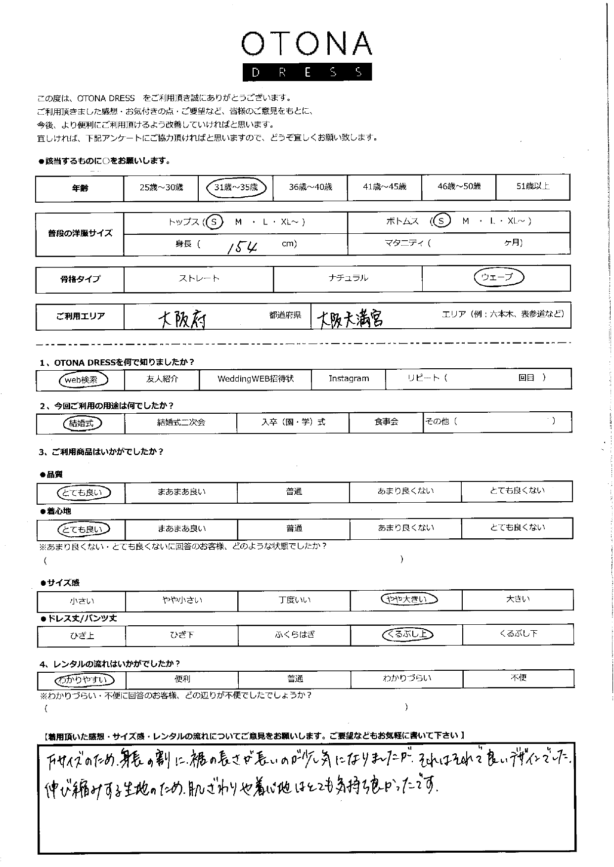 2月24日　結婚式ご利用　大阪・天満エリア