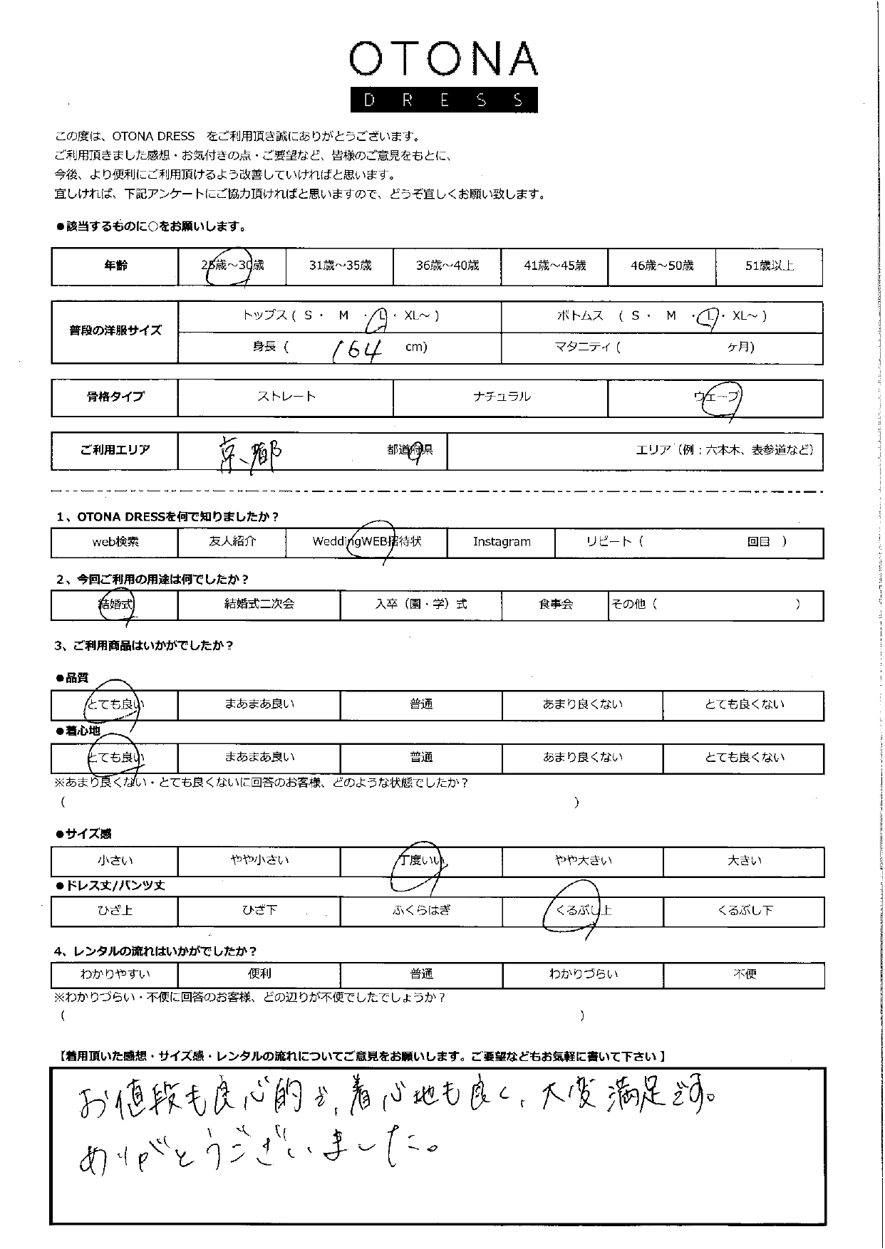 4月19日　結婚式ご利用　京都府エリア