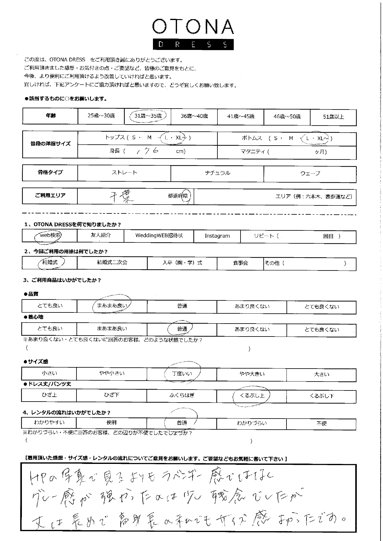 4月19日　結婚式ご利用　千葉県エリア