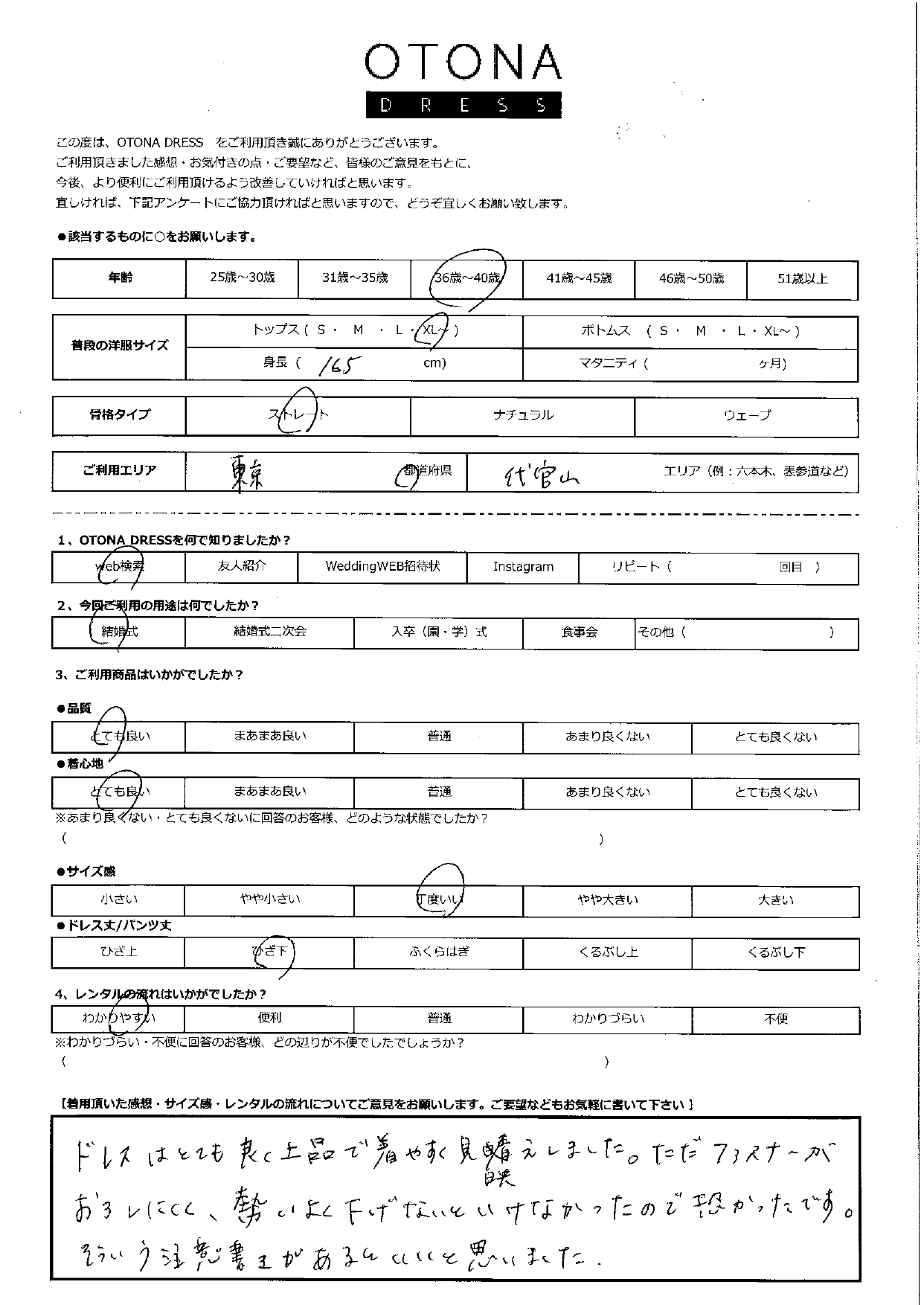 4月19日　結婚式ご利用　東京都代官山エリア