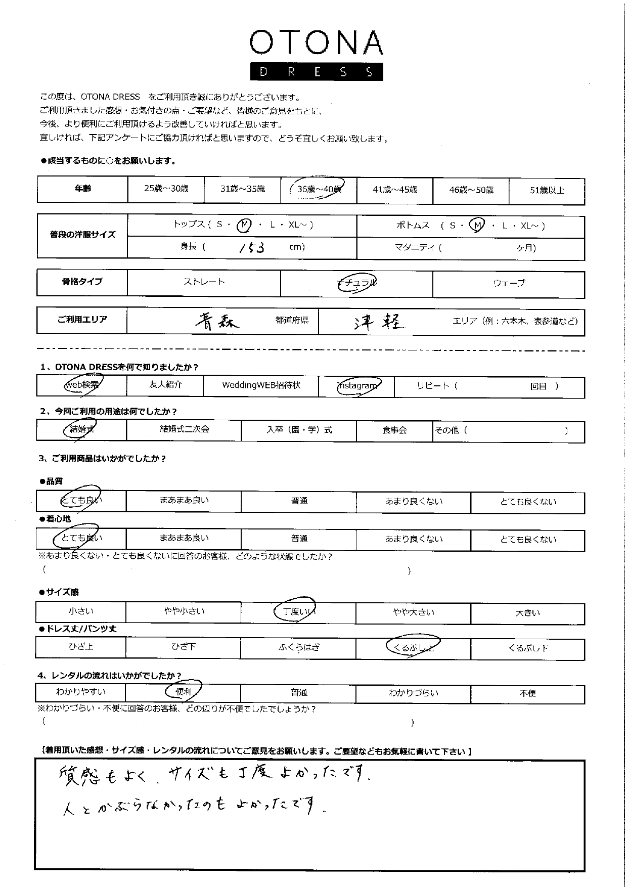 4月27日　結婚式ご利用　青森・津軽エリア