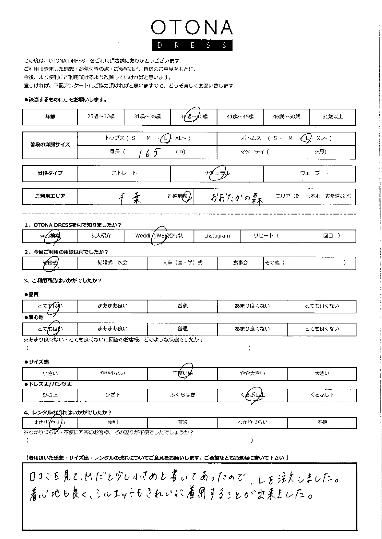 5月5日　結婚式ご利用　千葉・おおたかの森エリア