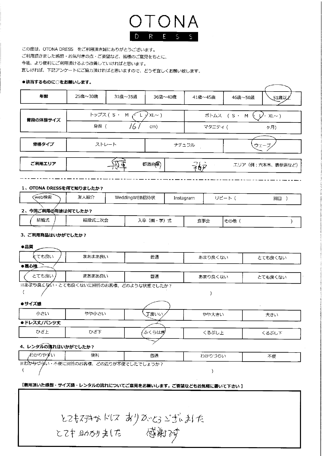 5月10日　結婚式ご利用　兵庫・神戸エリア