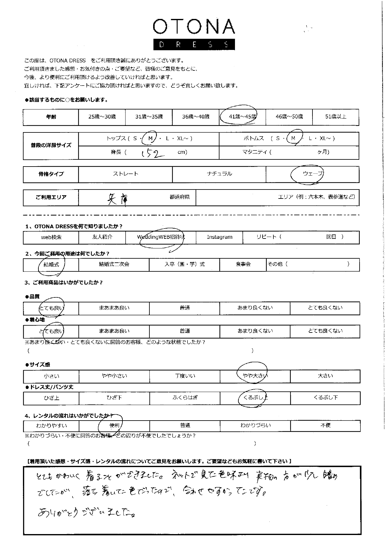 5月11日　結婚式ご利用　兵庫エリア