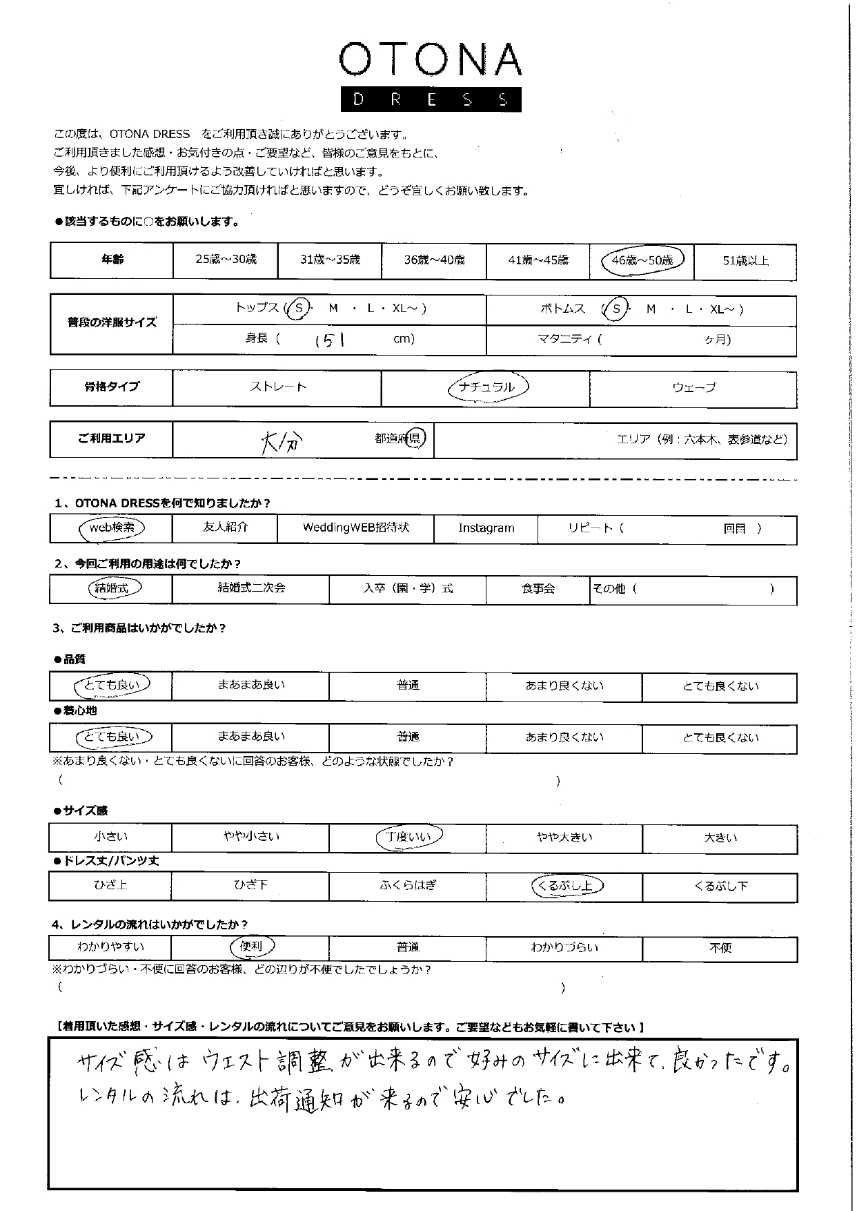5月17日　結婚式ご利用　大分エリア