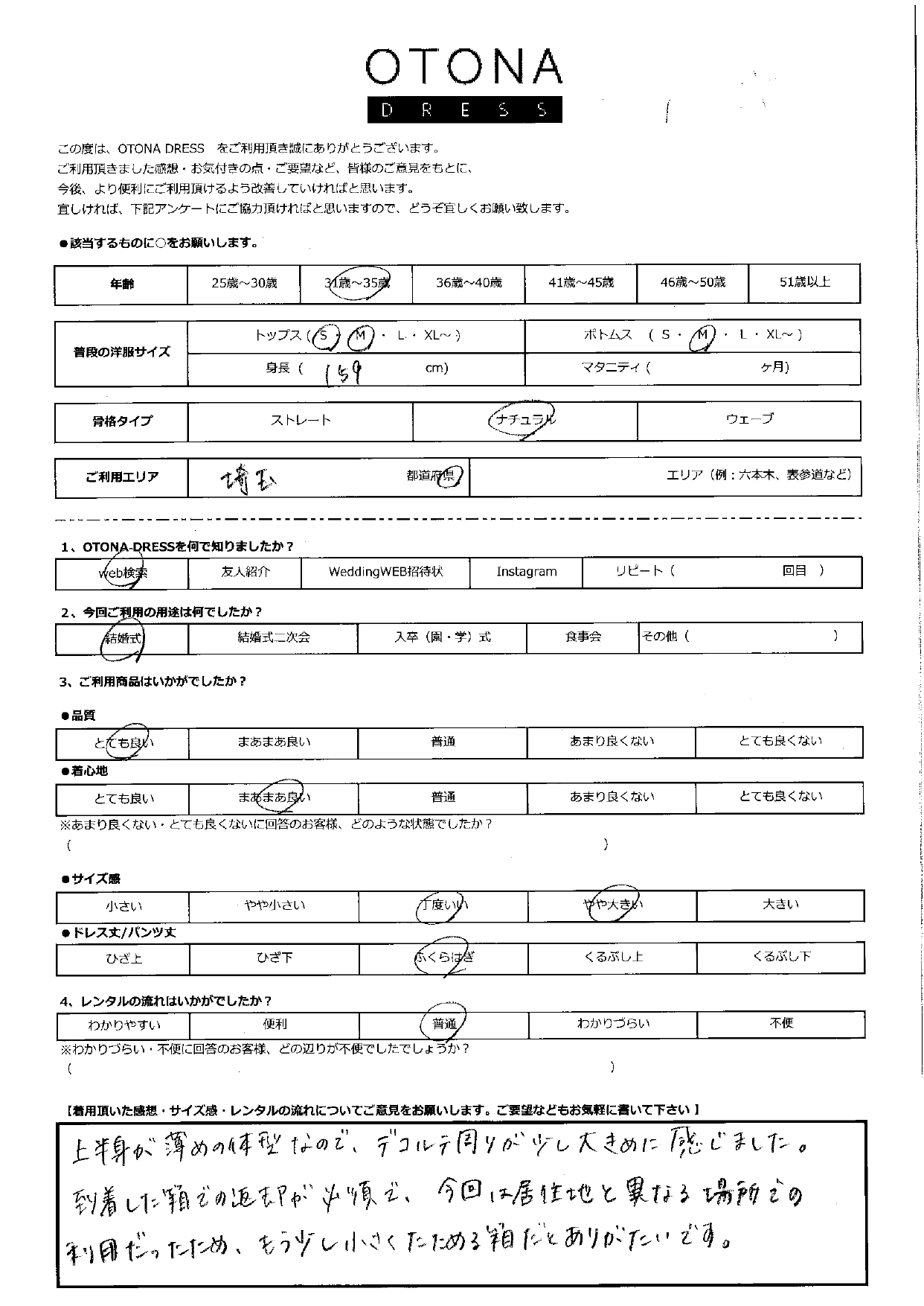 5月23日　結婚式ご利用　埼玉エリア
