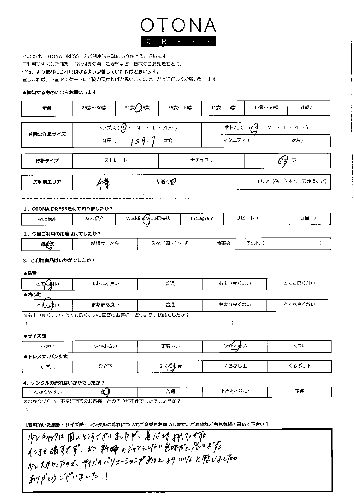 5月24日　結婚式ご利用　千葉エリア