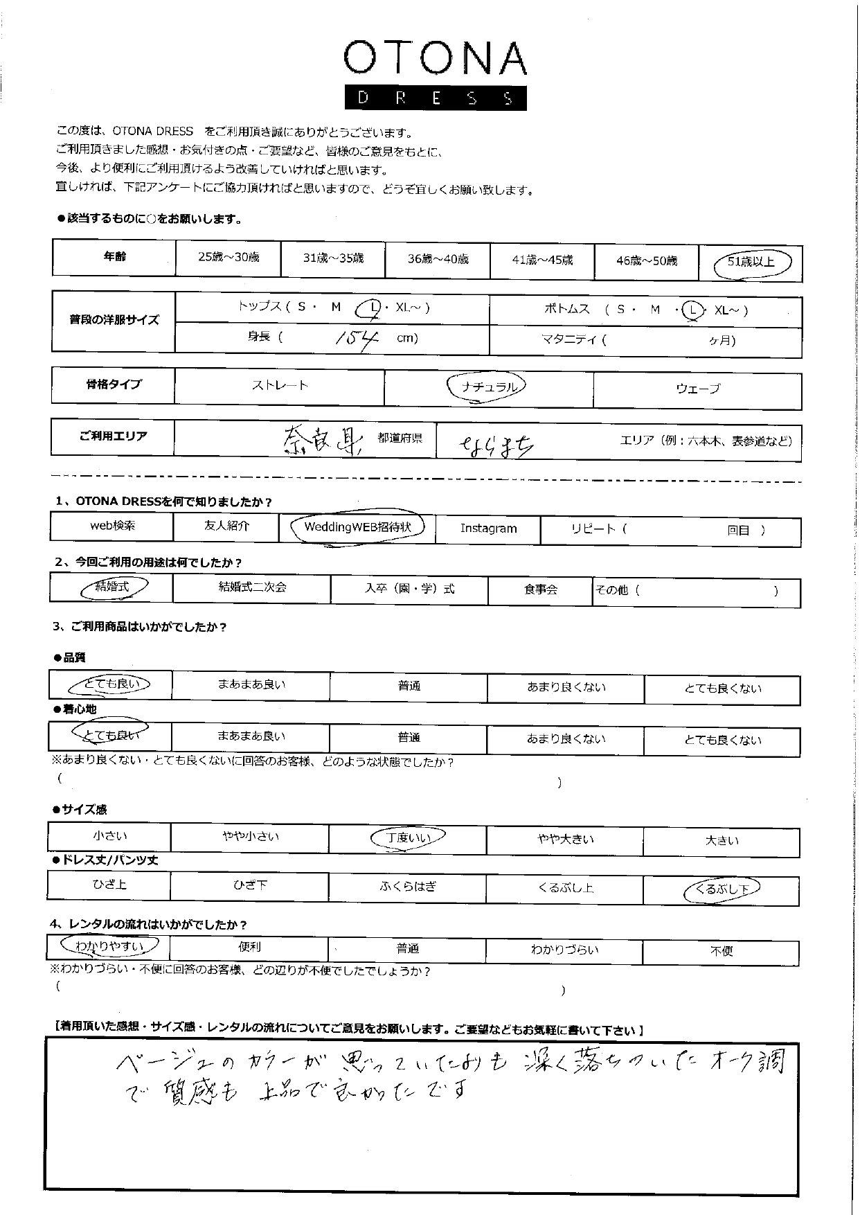 6月1日　結婚式ご利用　奈良エリア