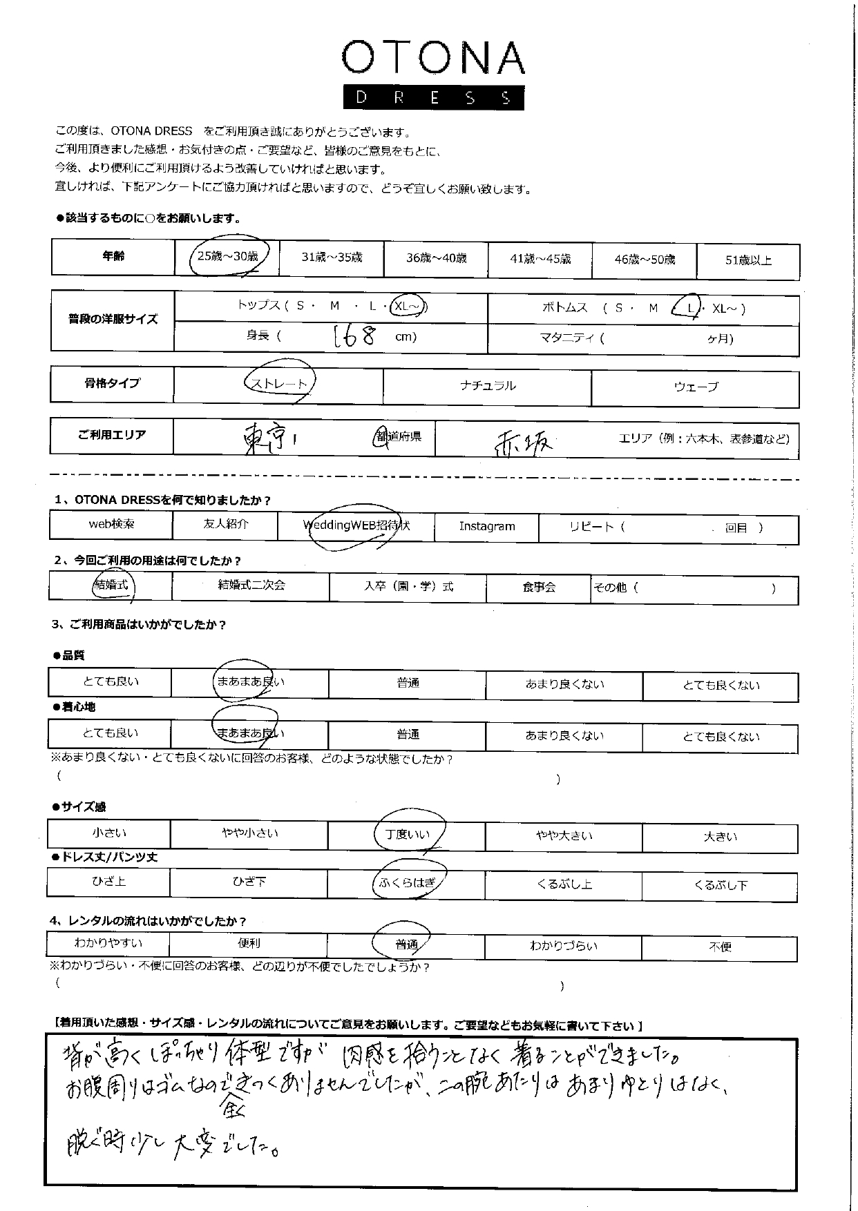 6月1日　結婚式ご利用　東京・赤坂エリア