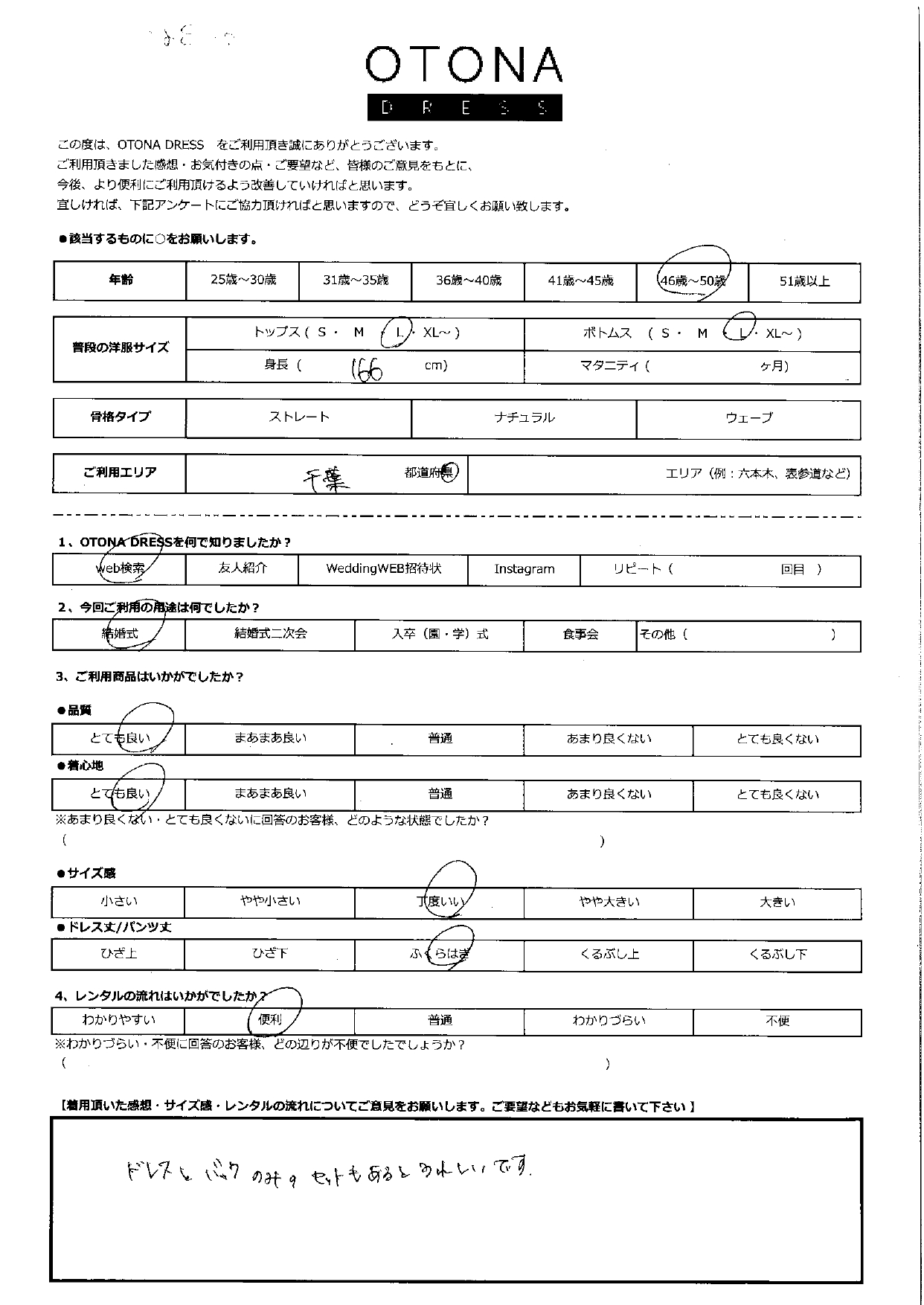 8月9日　結婚式ご利用　千葉エリア｜CR1-417GR-L（3点セット）