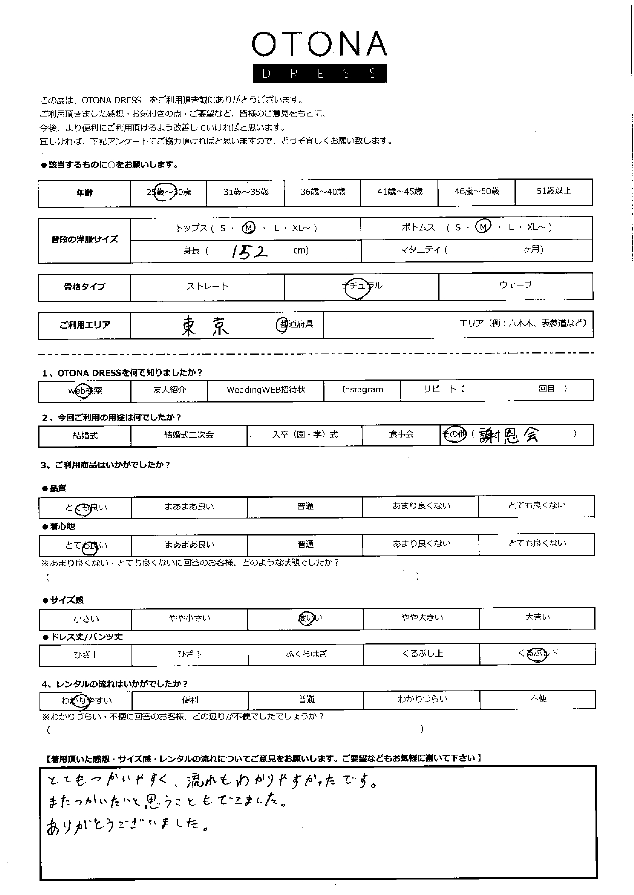 8月10日　謝恩会ご利用　東京エリア｜CR1-325NA-M（ドレス単品）