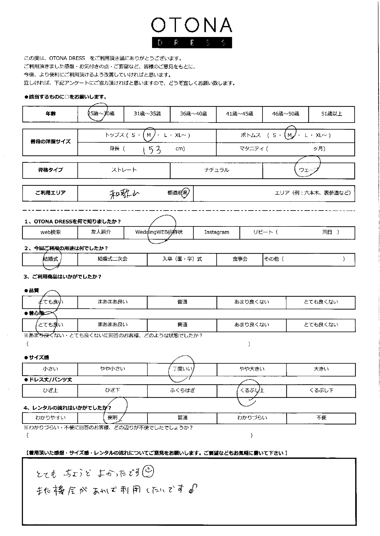 9月27日　結婚式ご利用　和歌山エリア｜CL1-463BL-S（3点セット）