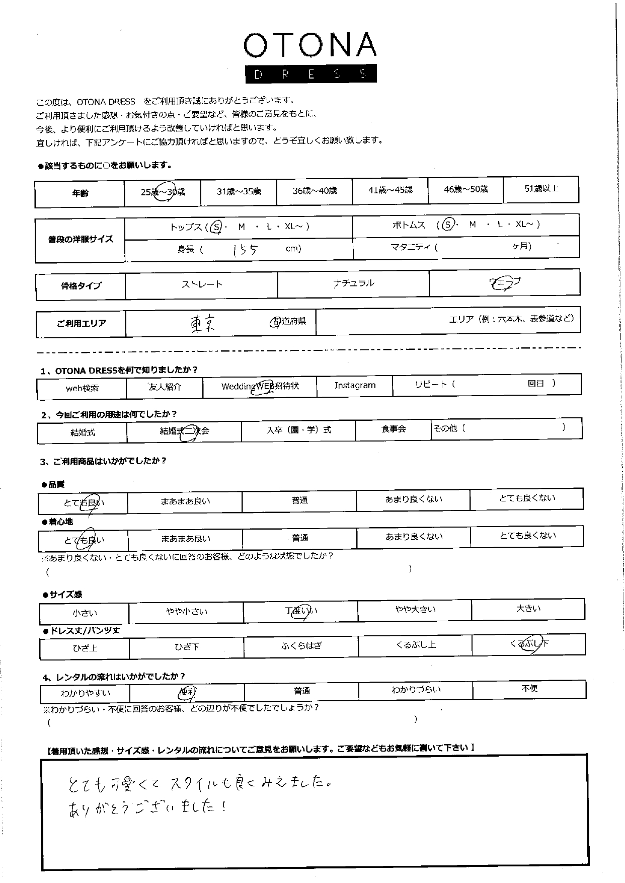 12月13日　結婚式二次会ご利用　東京エリア｜CL1-465BR-S（ドレス単品）
