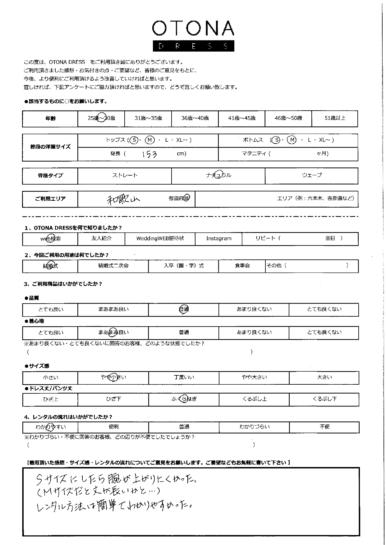 1月12日　結婚式ご利用　和歌山エリア｜CR1-462BE-S（3点セット）