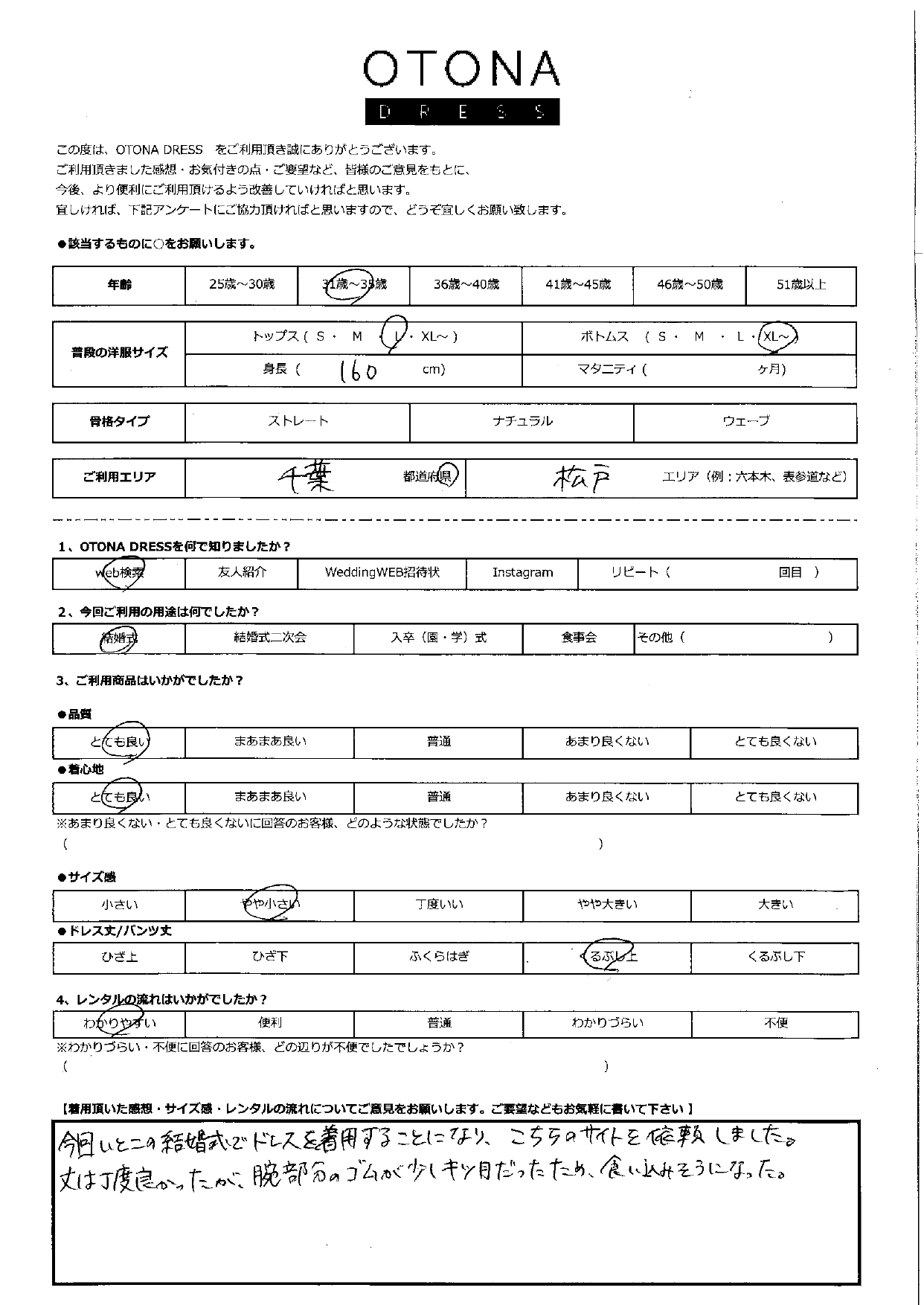 1/24結婚式ご利用　千葉県・松戸エリア