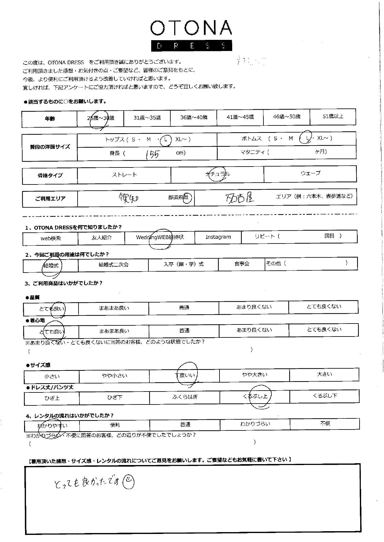 2月7日 結婚式ご利用 愛知・名古屋エリア|CL1-463OV-L(ドレス単品)