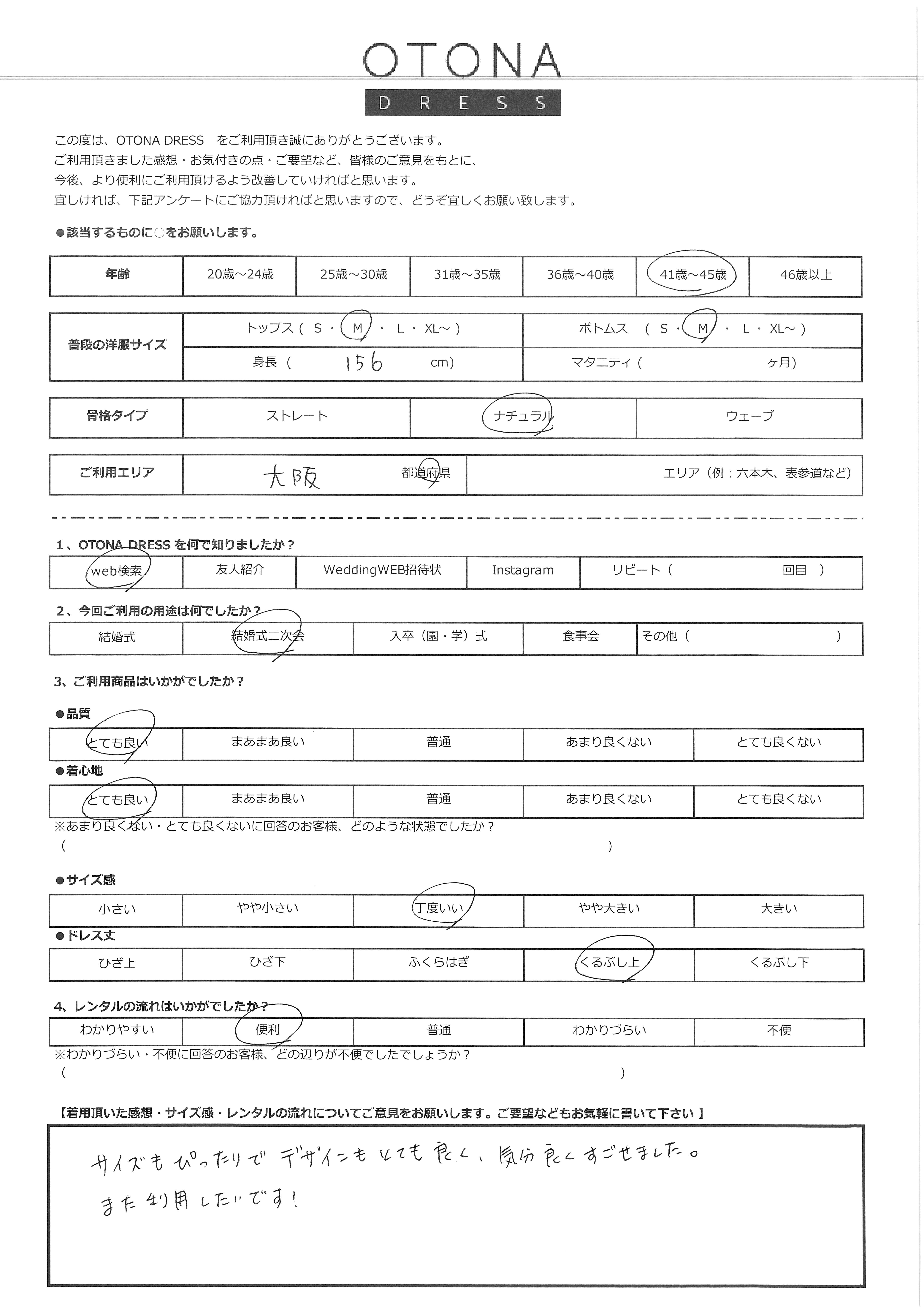 4月18日　結婚式二次会ご利用　大阪エリア｜BO008-BE-M・CR1-335NA-M（3点セット）