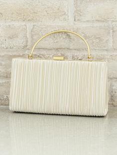 サテンプリーツハンドルバッグ(ベージュ)BA060-BE