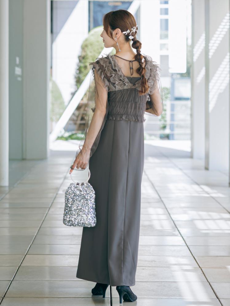 フリルベスト×シアートップスドレス(チャコールグレー)CL1-463CHC-M 9