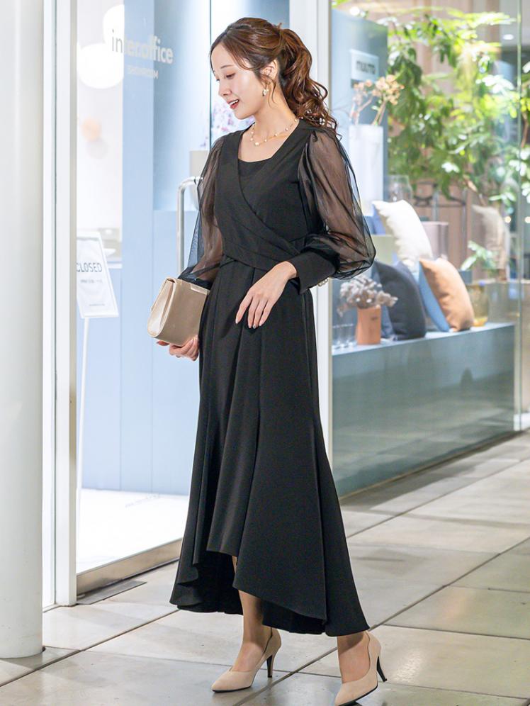 クロスデザインフィッシュテールドレス(ブラック)CL1-465BL-M 6