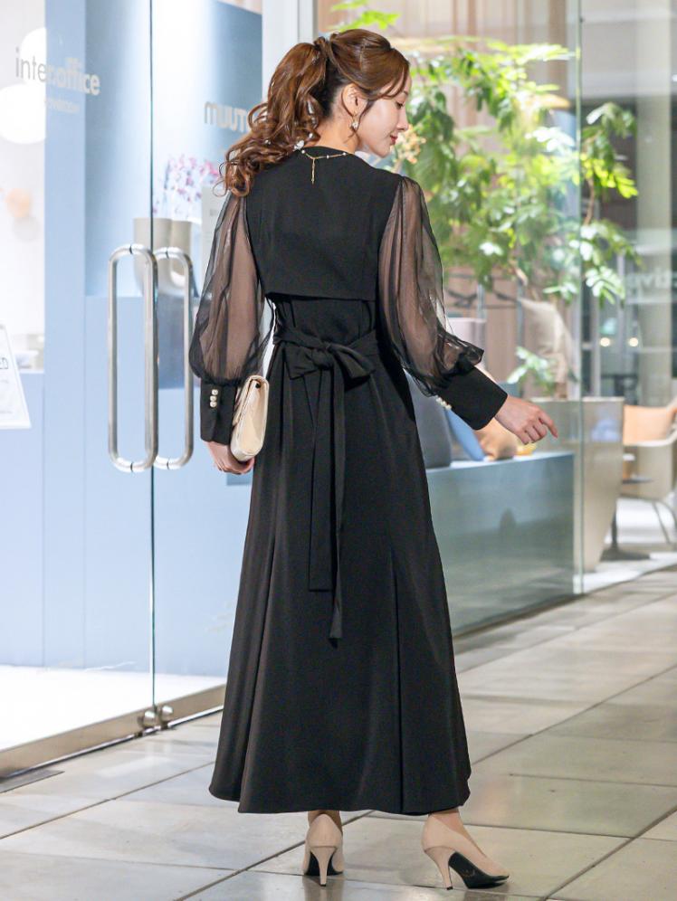 クロスデザインフィッシュテールドレス(ブラック)CL1-465BL-S 8