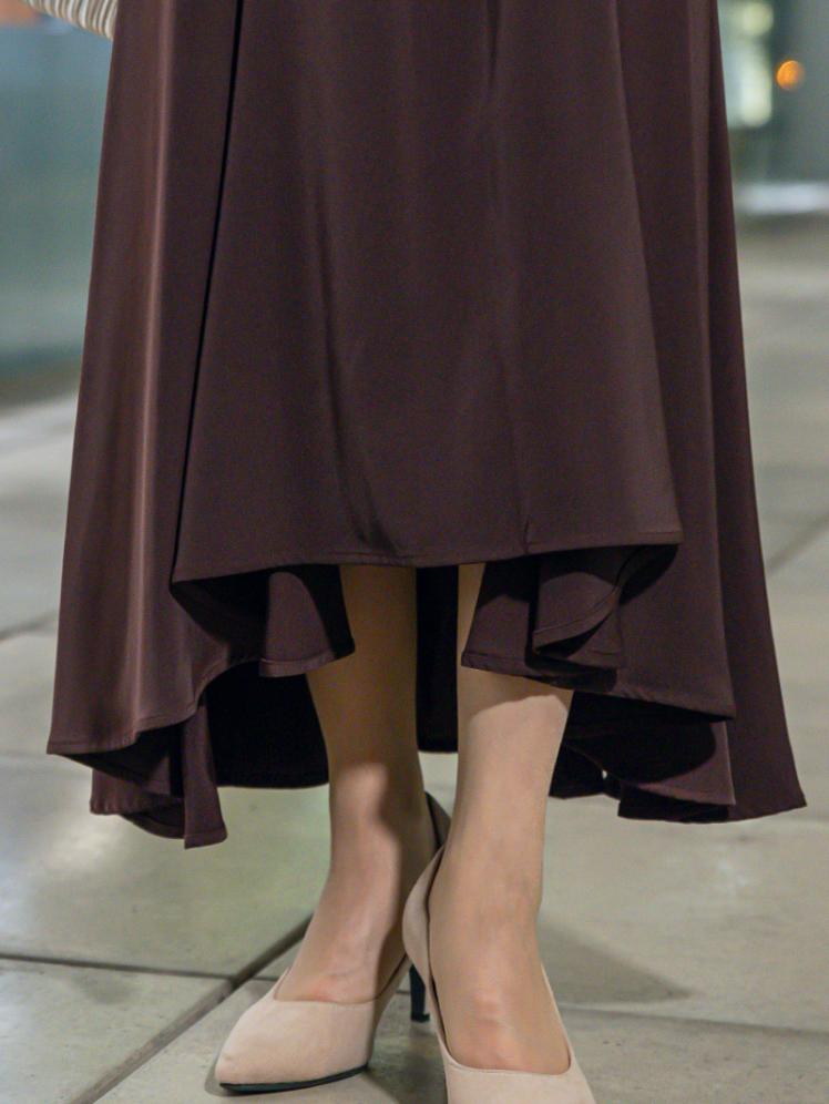 クロスデザインフィッシュテールドレス(ブラウン)CL1-465BR-L 13